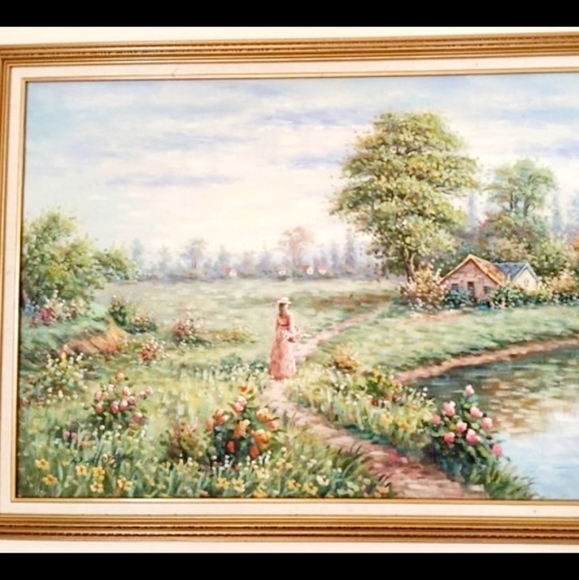 Signed W.Hodges framed oil painting on canvas - Picture 5 of 13